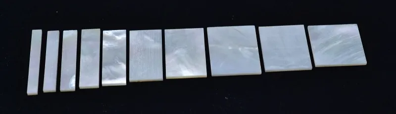 Biela perleť Inlay polohové značky – Sada