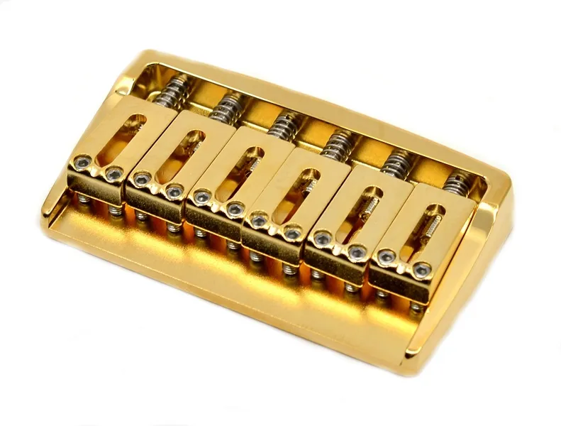 Gotoh 510FX-6 Pevná kobylka pre 6-strunovú gitaru typ ST – Zlatá