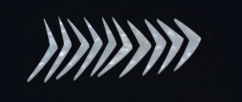 Biela umelá perleť Inlay polohové značky – Sada (V-tvar)