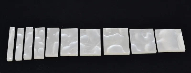 Biela umelá perleť Inlay polohové značky – Sada