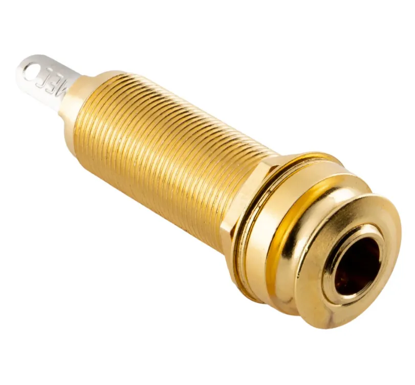 MEC M 50101 G Stereo koncový jack pre akustickú gitaru, Zlatý