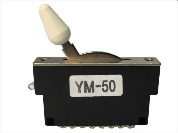 Hosco YM-50 5-pólový Prepínač pre Telecaster, Gombik Biely