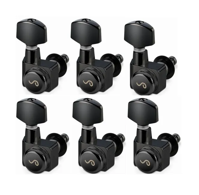 Schaller Original F-Series Sada 6L Uzamykacích Mechaník Pre Elektrickú Gitaru Fender Čierna