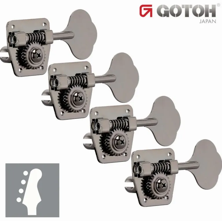 Gotoh GB2 – Ladiace mechaniky pre 4-strunovú basgitaru JB-PB (4L), Cosmo Black