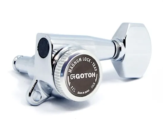 Gotoh SG381-07 MG-T Uzamykacia Ladiaca Mechanika pre Gitaru Ľavá Strana 18,5mm Chrom