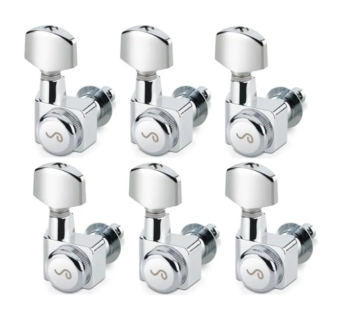 Schaller Original F-Series Sada 6L Uzamykacích Mechaník Pre Elektrickú Gitaru Fender Chrom