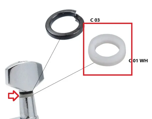 Partsland Podložka pod Gombík Gitarovej Ladiacej Mechaniky