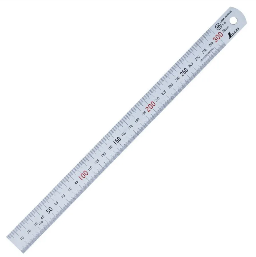 Hosco TL-RU300 Shinwa – Profesionálne nerezové pravítko, 300 mm