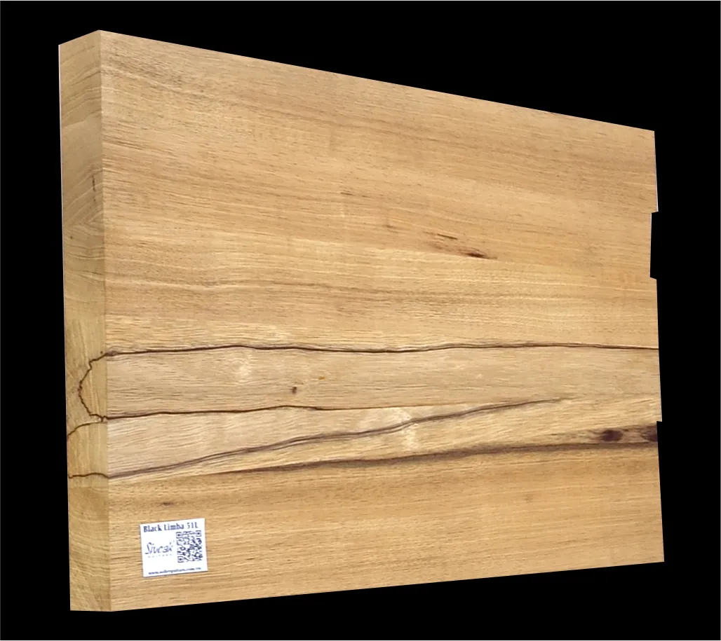 Čierna Limba Drevo na Gitarové Telo BL 51L -520 x 350 x 46 mm