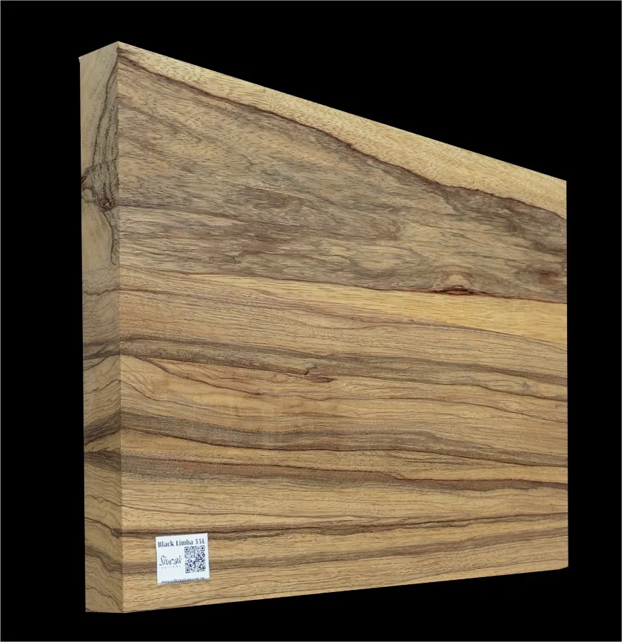 Čierna Limba Drevo na Gitarové Telo BL 55L -540 x 400/380 x 46mm