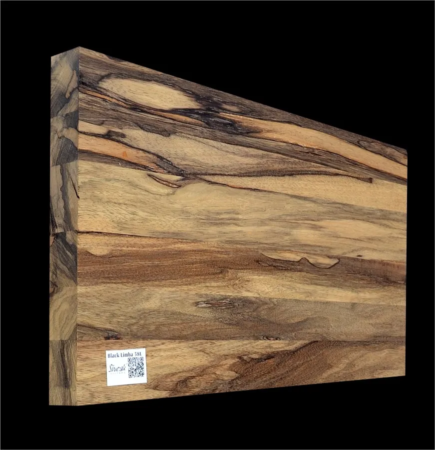 Čierna Limba Drevo na Gitarové Telo BL 58L - 515 x 330/290 x 45 mm