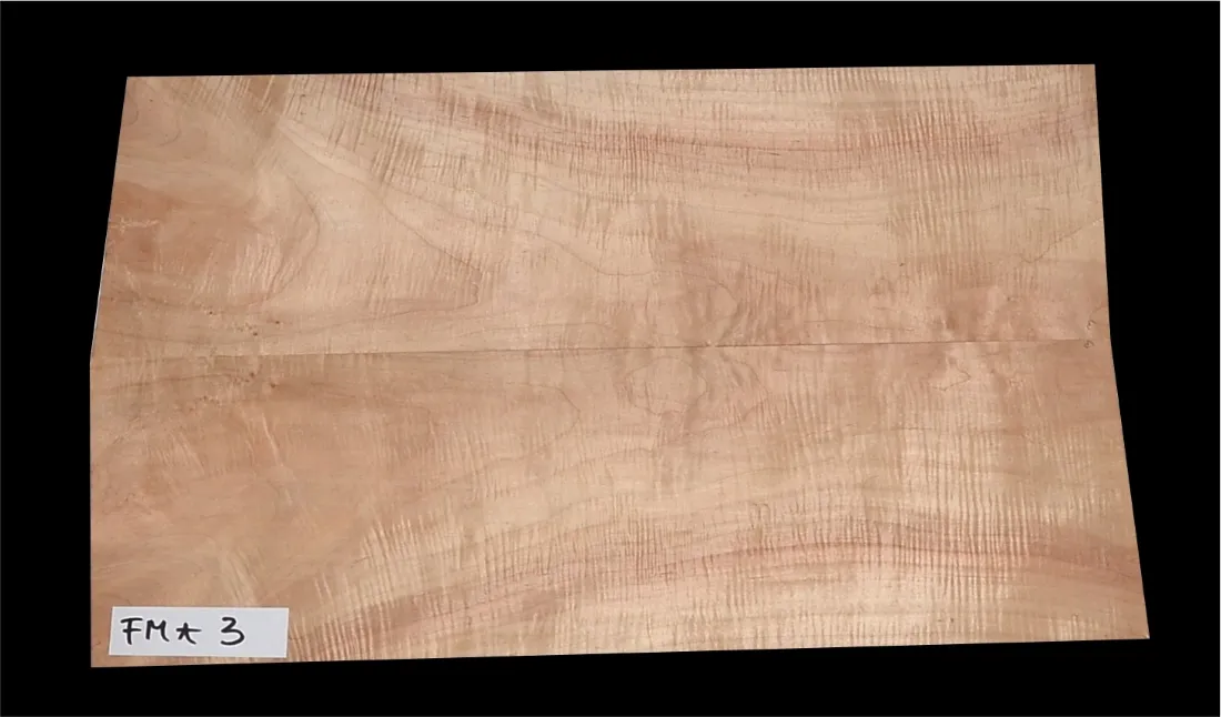 Javor Vlnitý Vrchná doska na Gitaru - Basgitaru FMA 3 - 635 x 390 x 5,8 mm