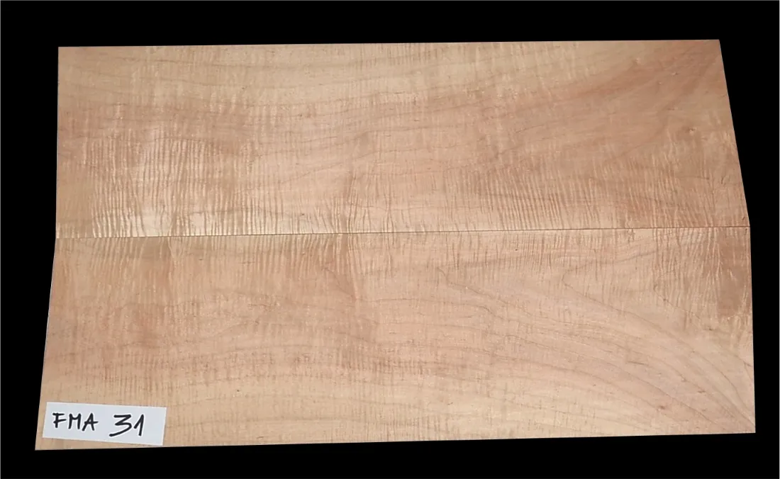 Javor Vlnitý Vrchná doska na Gitaru - Basgitaru FMA 31 - 630 x 390 x 6,5 mm