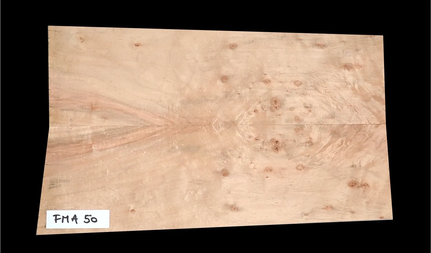 Javor Vlnitý Vrchná doska na Gitaru - Basgitaru FMA 50 - 585 x 370/335 x 5.8 mm