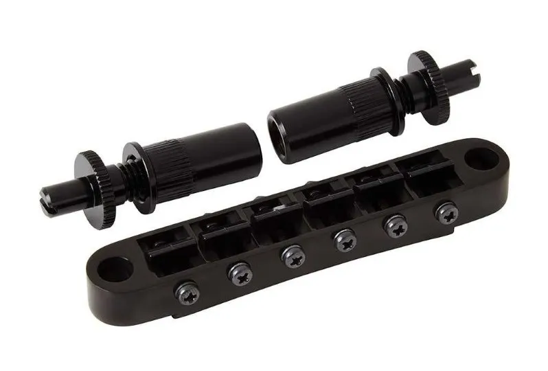 Partsland - Kobylka Tune-O-Matic Pre 6-strunovú Gitaru Typ Les Paul, Čierna