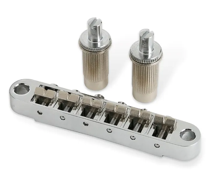 Partsland - Kobylka Tune-O-Matic Pre 6-strunovú Gitaru Typ Les Paul, Chróm