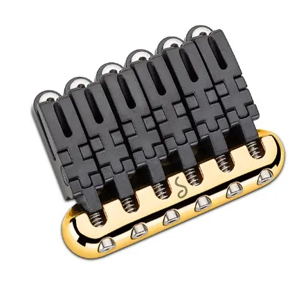 Schaller Hannes Pevná kobylka pre 6-strunovú gitaru typ ST – Zlatá