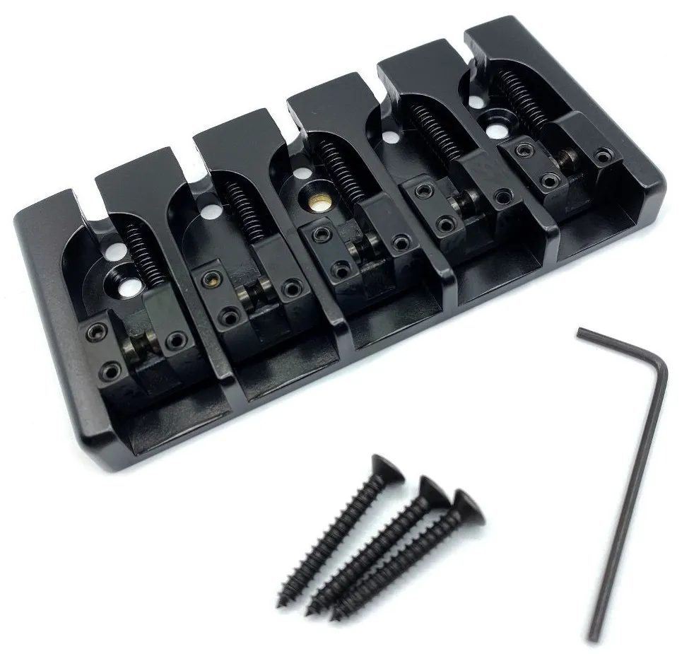 Hipshot – Kobylka A-Style pre 5-strunovú Basgitaru, Čierna AL (5A500AB-750)