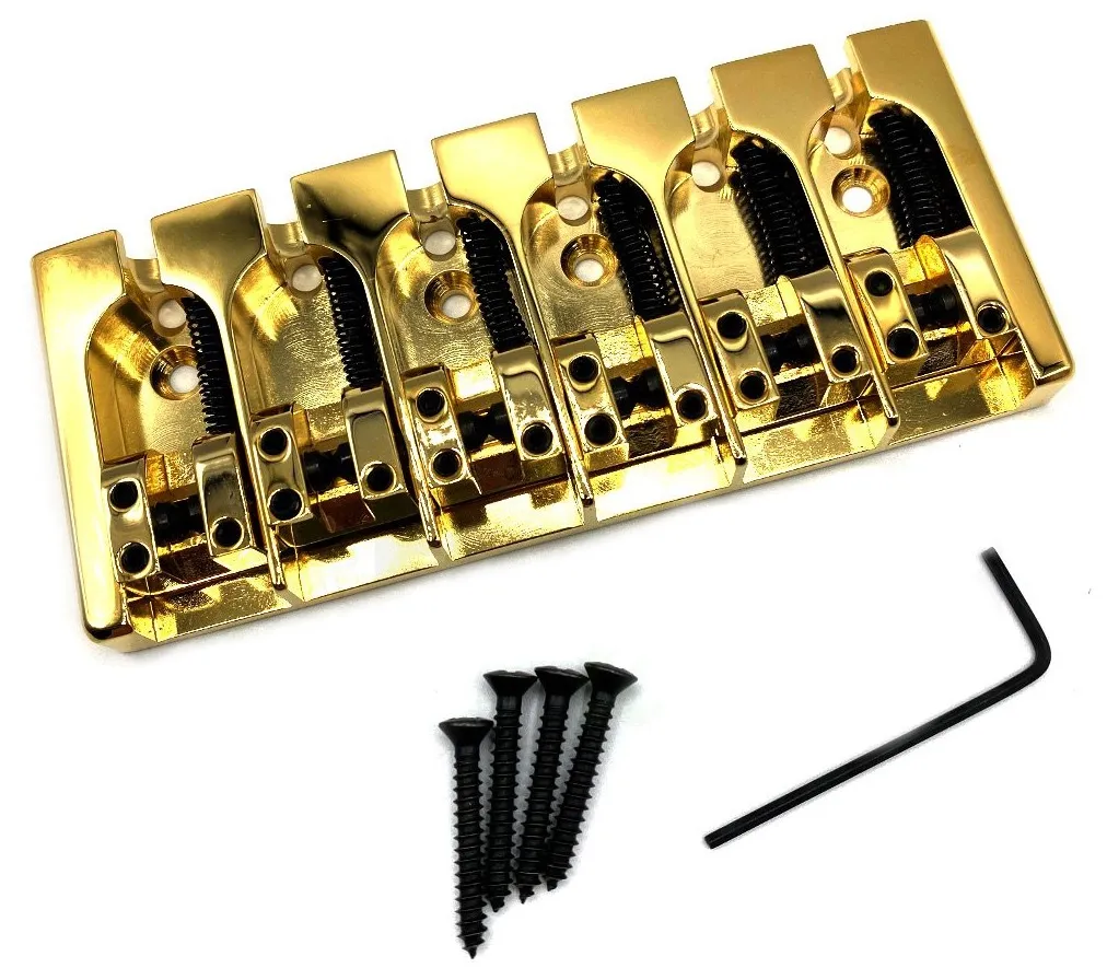 Hipshot – Kobylka A-Style pre 6-strunovú Basgitaru, Zlatá (5A600BG-750)