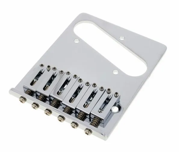 Gotoh GTC201 Pevná kobylka pre 6-strunovú gitaru typ Tele, mosadz – Chrom