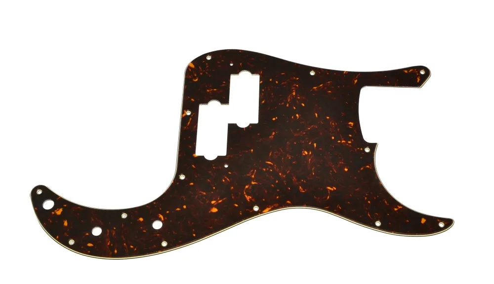 Hosco PB-T4PM Pickguard Pre 4-Strunovú Elektrickú Basgitaru typ PB – Hnedý Tortoise/Mint,