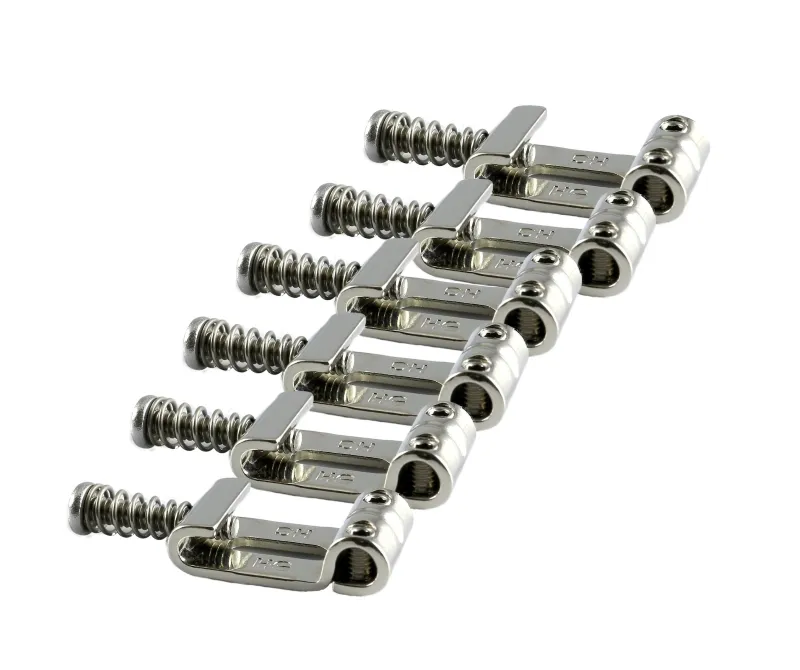 Highwood HG-10,5 CH – Oceľové sedlá pre 6-strunové kobylky (10,50 mm), Chróm