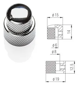 EMG Ovaldací Gombík Potenciometra Dual Chrom