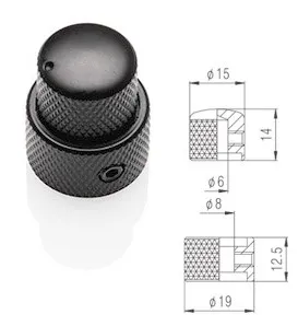 EMG Ovaldací Gombík Potenciometra Dual Čierna