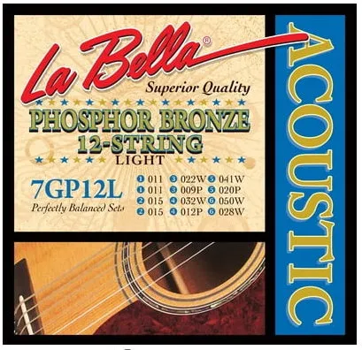 LaBella 7GP-12L Phospor Bronze Struny pre 12 strunovú akustickú gitaru