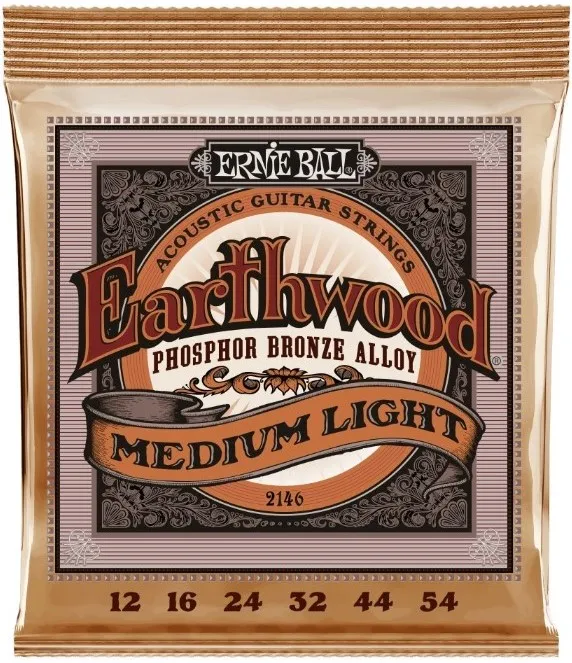 Ernie Ball Earthwood Medium-Light Phosphor Bronze struny pre akustickú gitaru .012-.054
