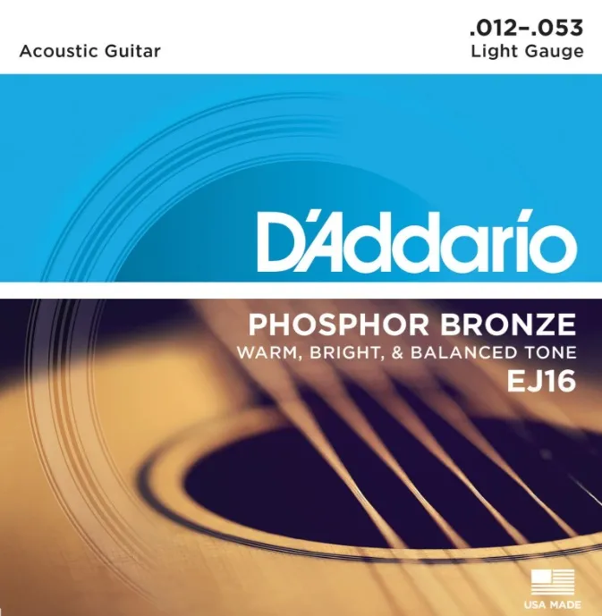 D’Addario EJ16 Struny pre akustickú gitaru, Light 12-53 Bulk