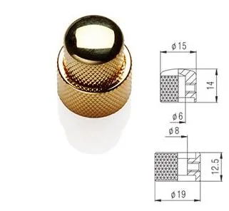EMG Ovaldací Gombík Potenciometra Dual Zlatá