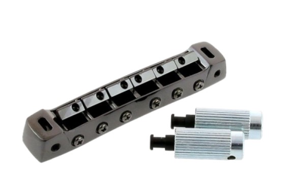 Gotoh 510FB Uzamykateľná kobylka Tune-O-Matic pre 6-strunovu gitaru Les Paul – Cosmo Black