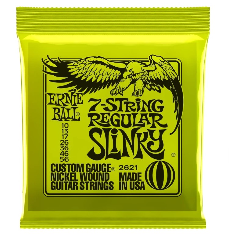 Ernie Ball Regular Slinky 2621 Struny pre 7-strunovú Elektrickú Gitaru .012-056