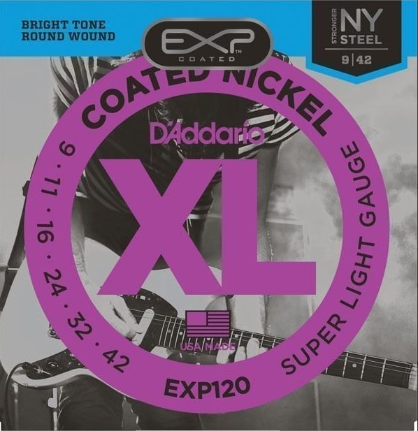 Daddario EXP120 Electric Guitar Strings 009-042 Bulk Pack